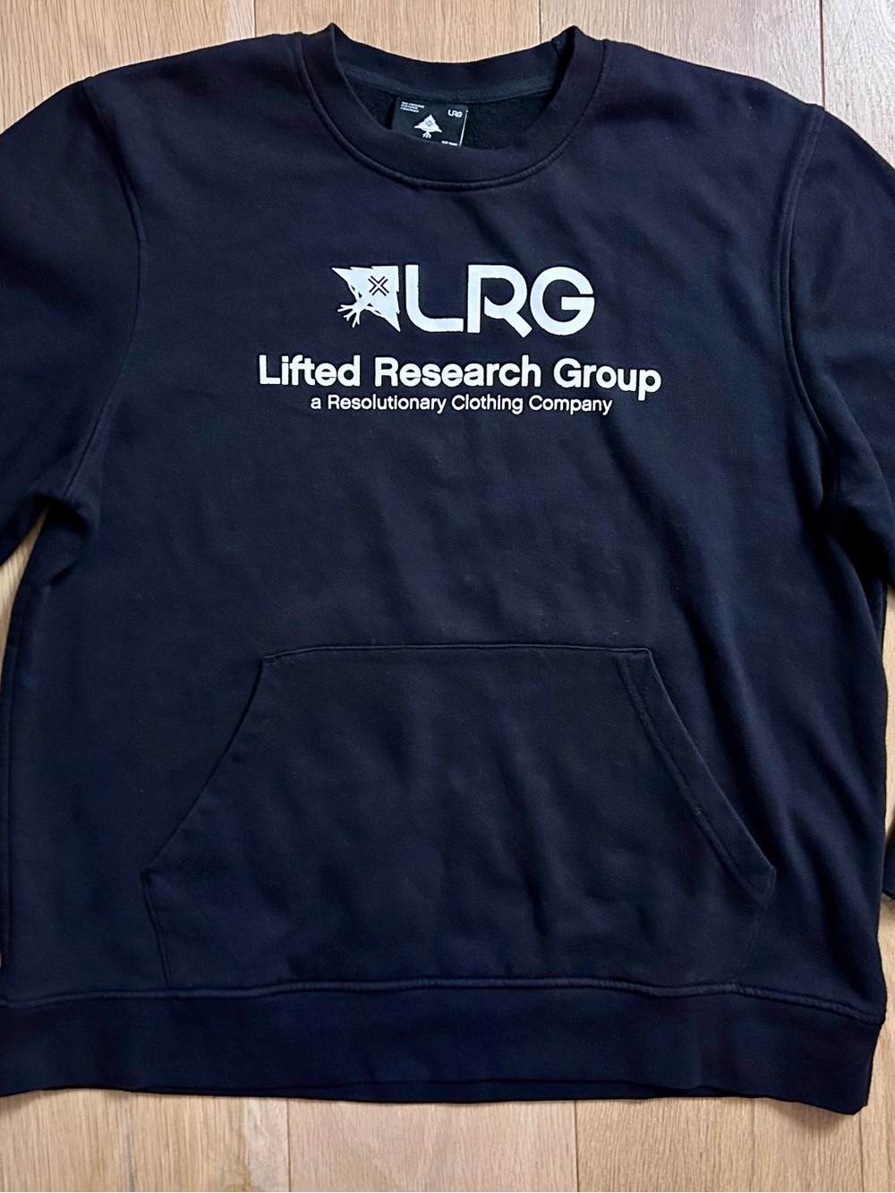 LRG Black Crewneck Sweatshirt with White Logo